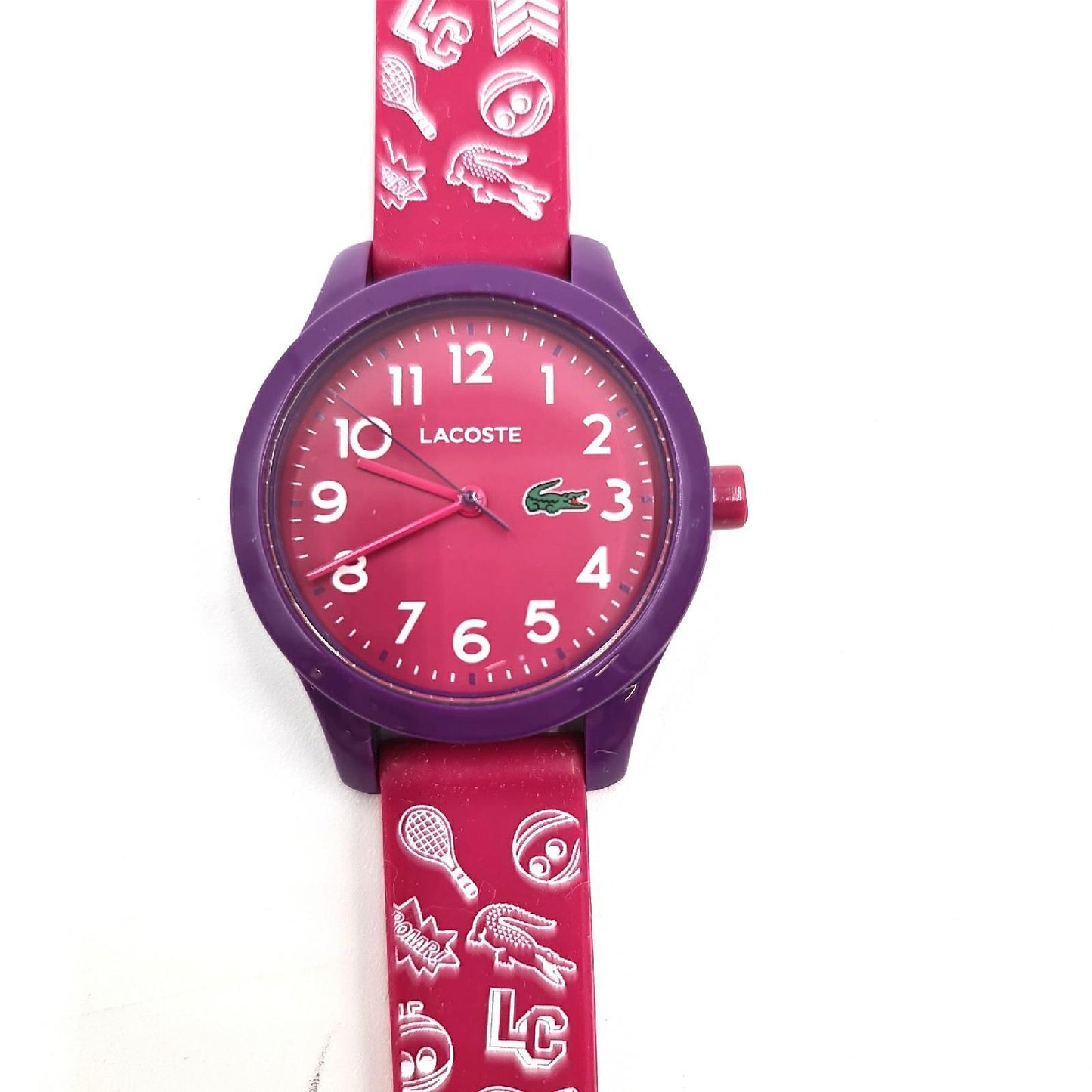 2030012 Lacoste Kinder Quarzuhr Pink Silikonarmband Analog Girls Uhr Mädchenjuwel