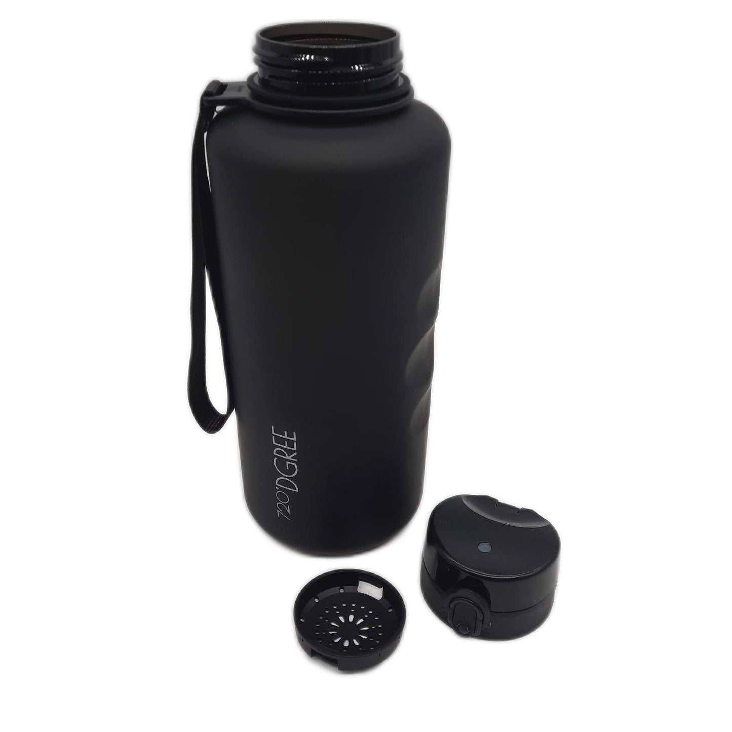 720 Degree Trinkflasche Wasserflasche 2 Liter silverBottle Soft Touch Sieb BPA Frei Sport