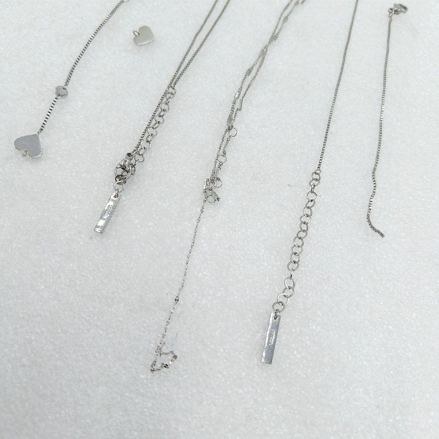 5x Liebeskind Berlin Edelstahl Silber Halskette Armkette Herz