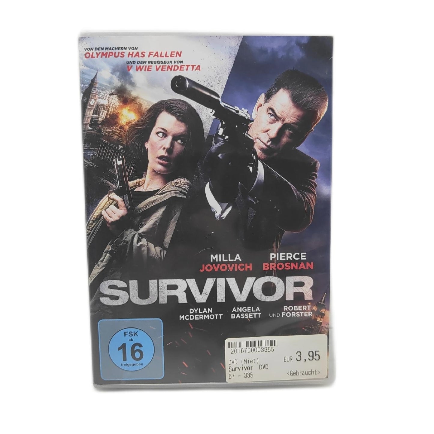 Survivor  DVD Action Milla Jovovich Pierce Brosnan Movie Film