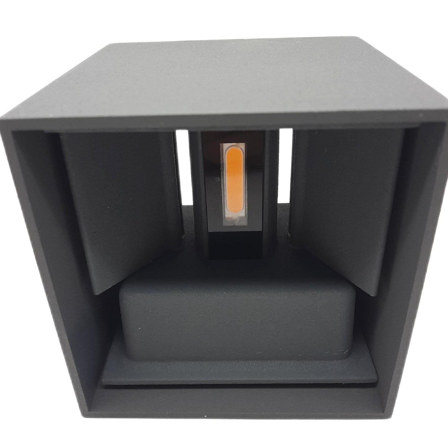 GHB LED Wandleuchte Leuchten IP 65 Schwarz 7W Warmweiss 3000K Verstellbar Abstrahlwinkel