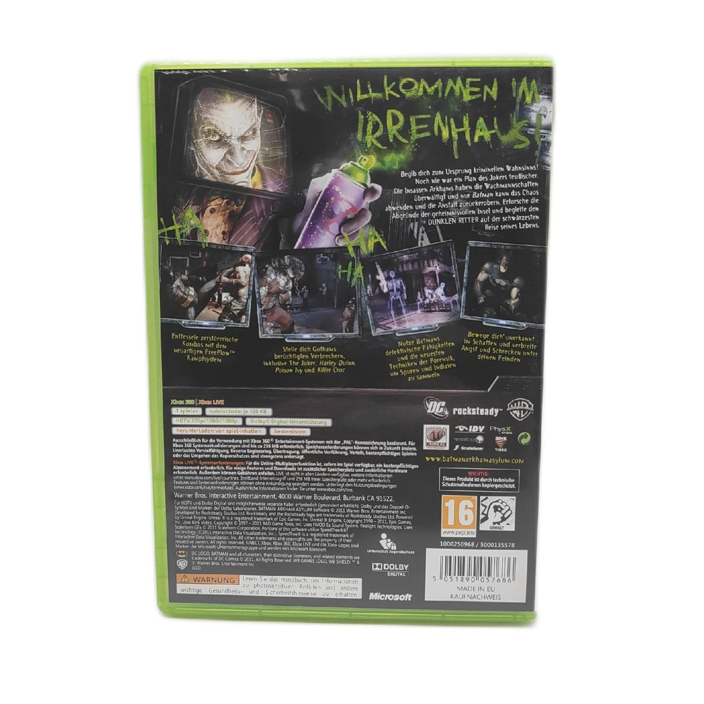 Batman: Arkham Asylum X-Box 360