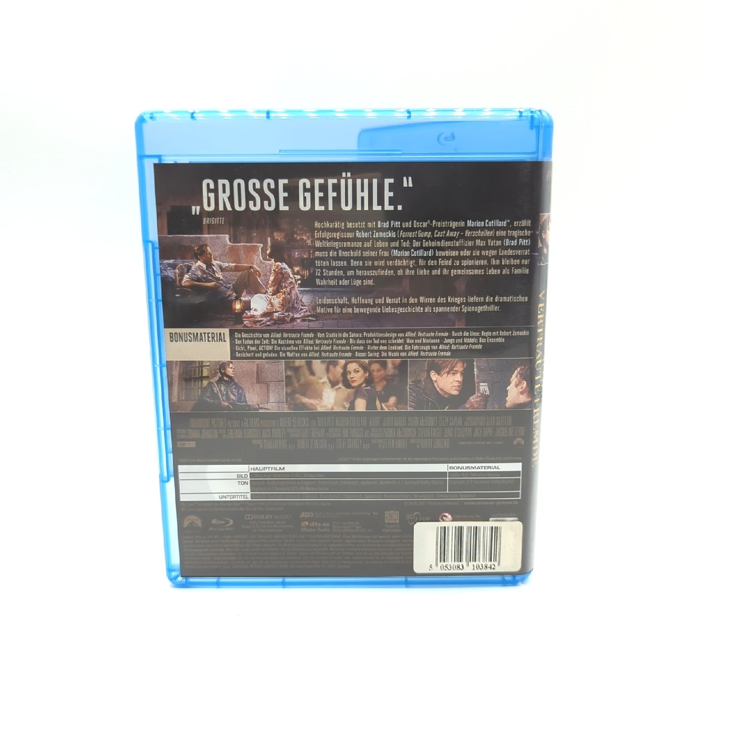 Allied - Vertraute Fremde [Blu-ray] von Zemeckis, Ro... | DVD | Zustand sehr gut