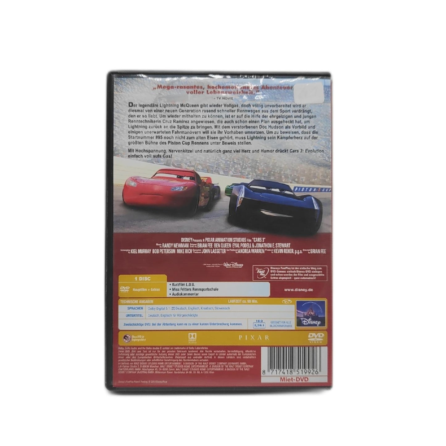 DVD  Disney CARS 3 Evolution #K41