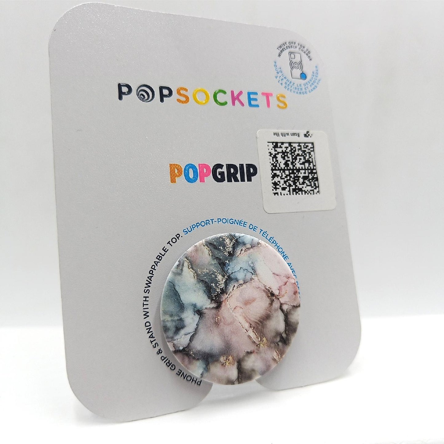 --s Popgrip Ausziehbarer Sockel Teal Rosa Wasser Ripple Marmor Natur Pop-Schutz;