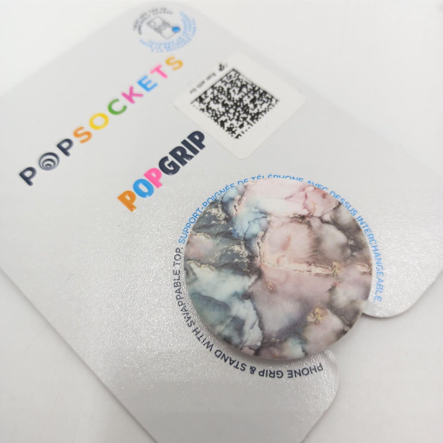 --s Popgrip Ausziehbarer Sockel Teal Rosa Wasser Ripple Marmor Natur Pop-Schutz;