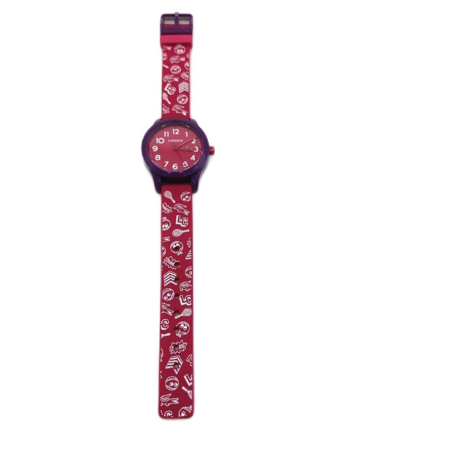 2030012 Lacoste Kinder Quarzuhr Pink Silikonarmband Analog Girls Uhr Mädchenjuwel