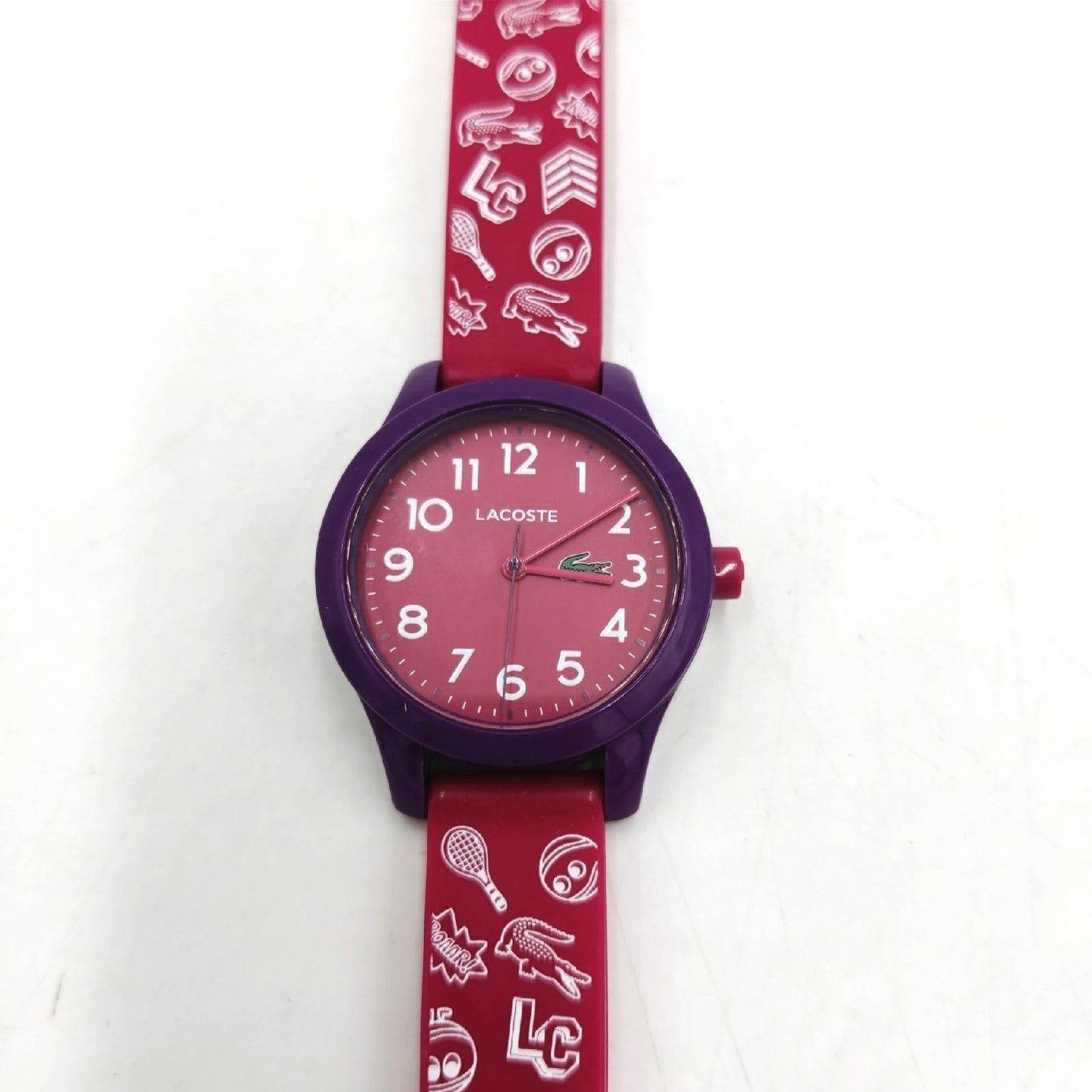 2030012 Lacoste Kinder Quarzuhr Pink Silikonarmband Analog Girls Uhr Mädchenjuwel