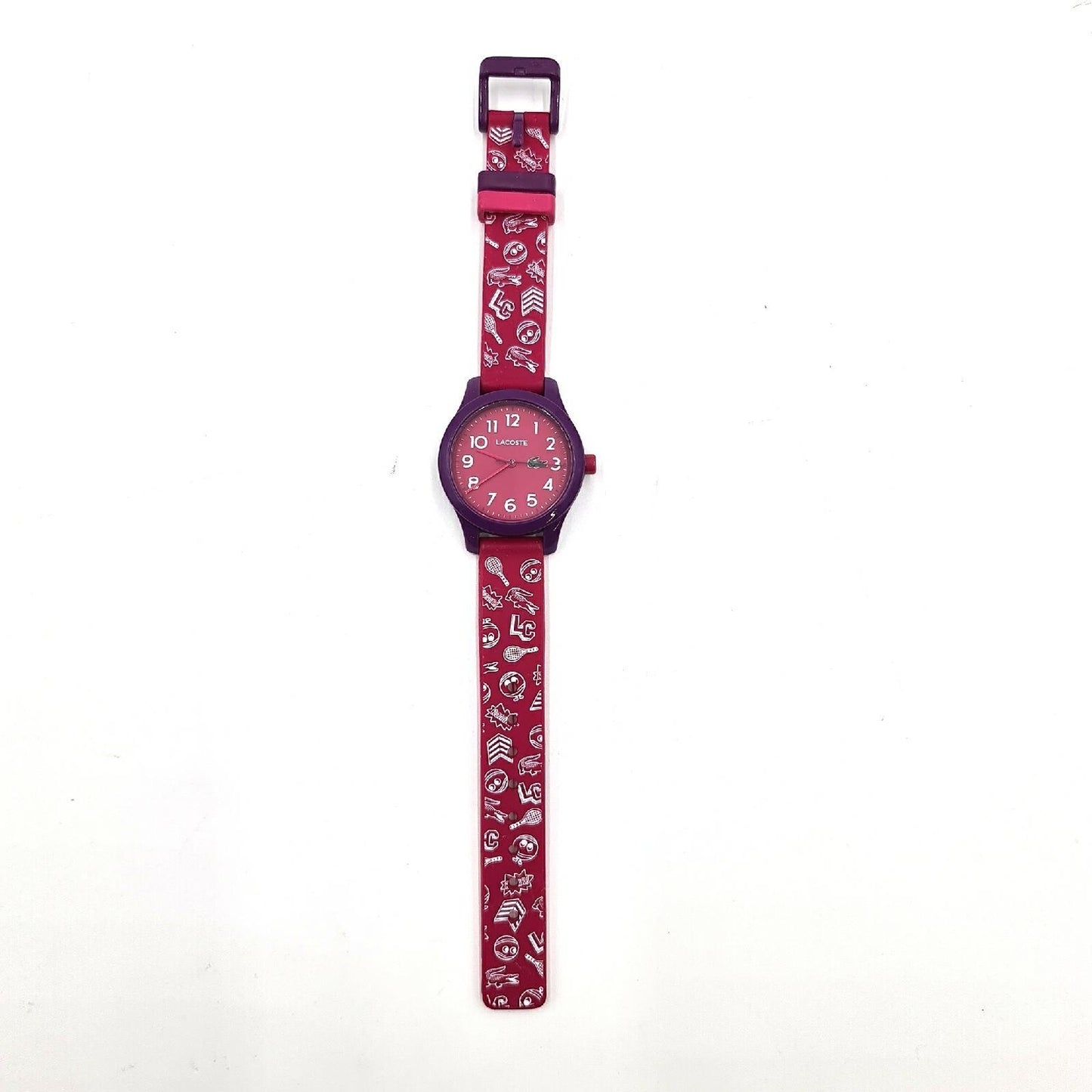 2030012 Lacoste Kinder Quarzuhr Pink Silikonarmband Analog Girls Uhr Mädchenjuwel