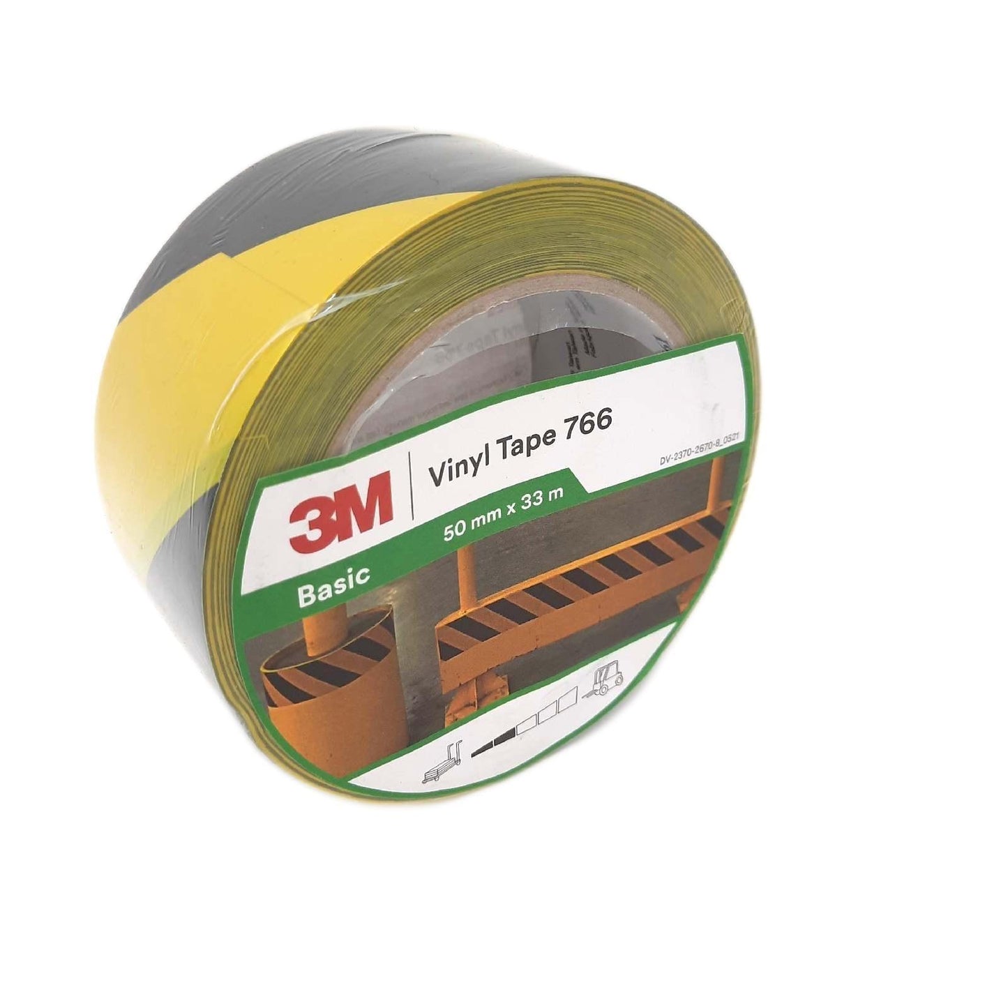 3M Warnband766 schwarzgelb 50mm x33m Verpackung Band