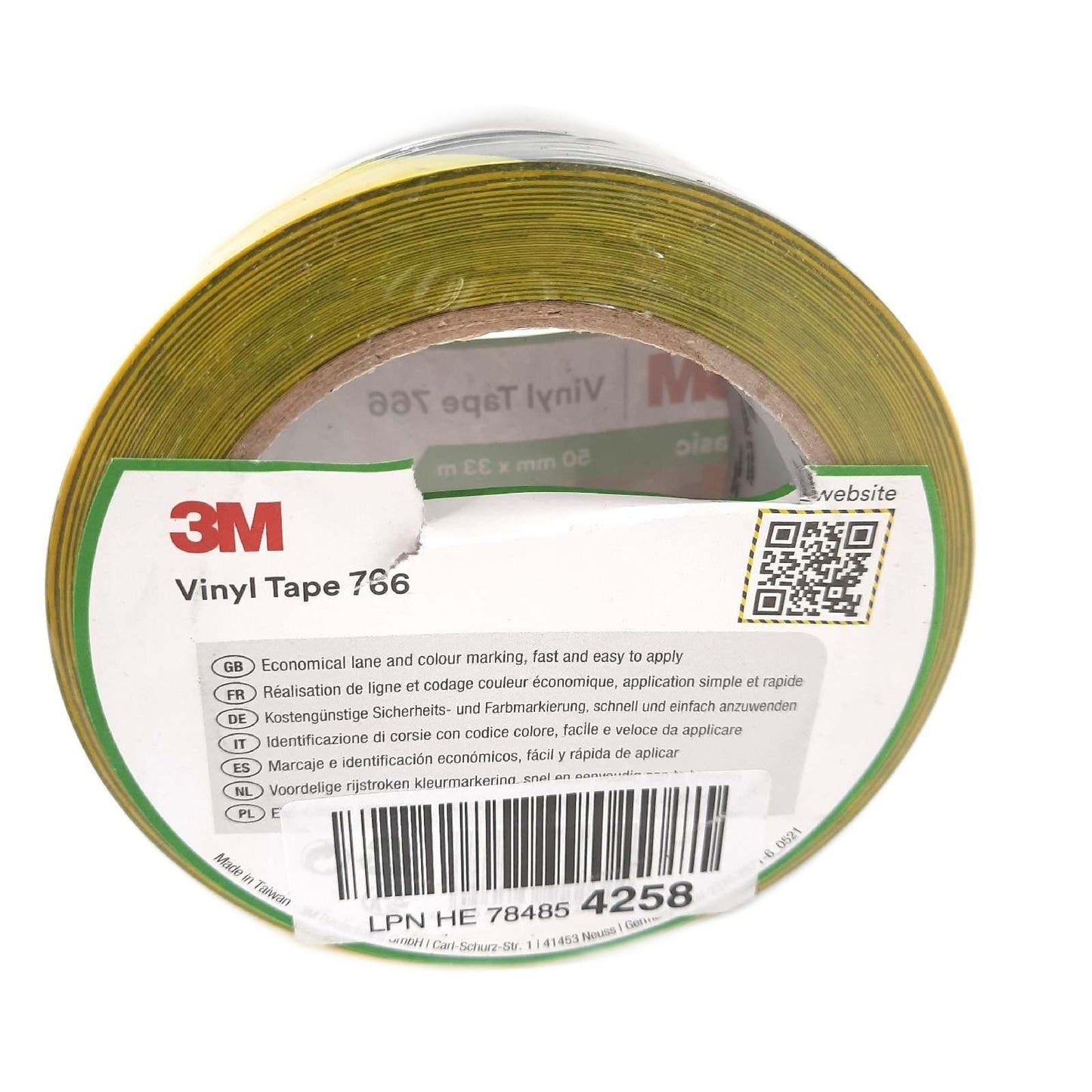 3M Warnband766 schwarzgelb 50mm x33m Verpackung Band