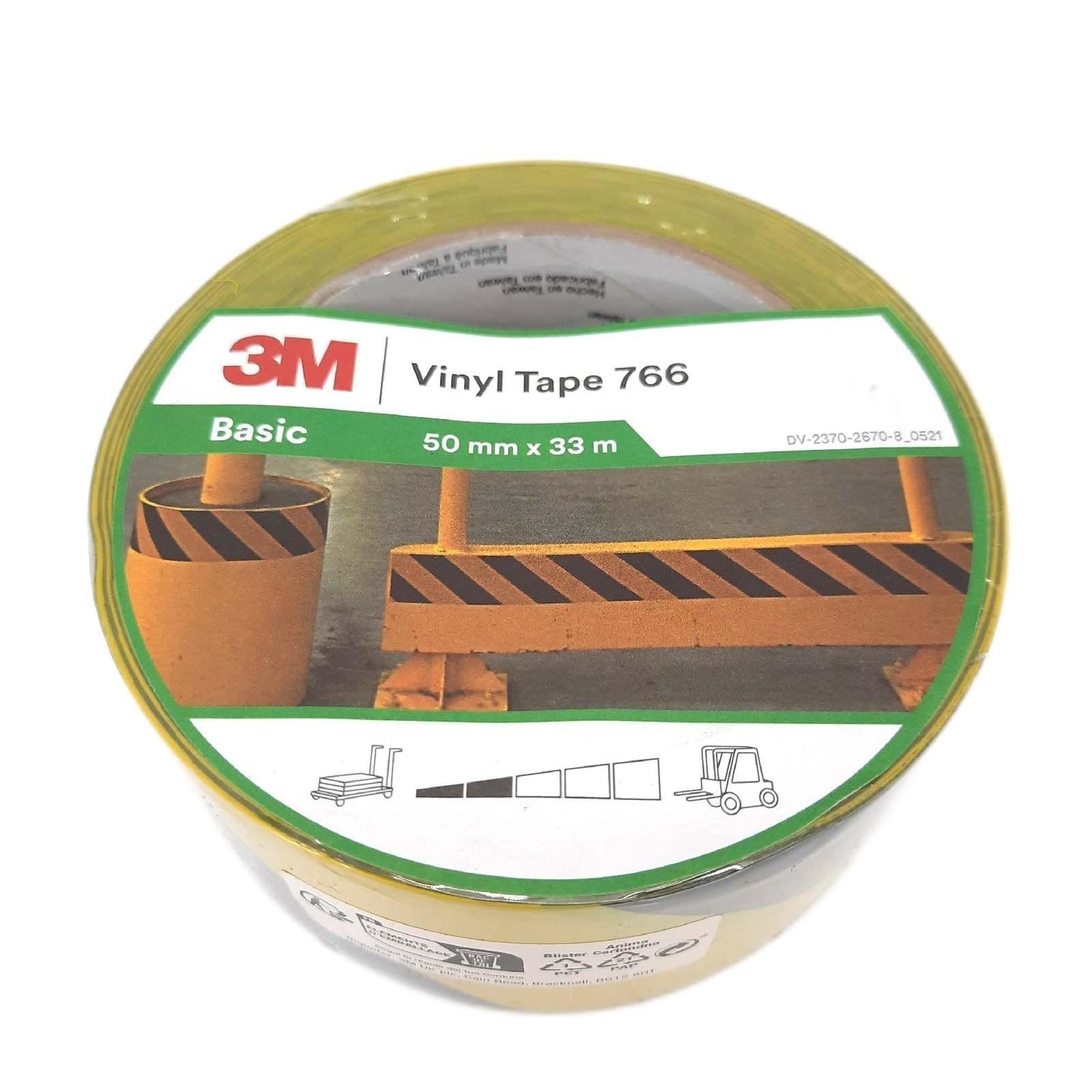 3M Warnband766 schwarzgelb 50mm x33m Verpackung Band