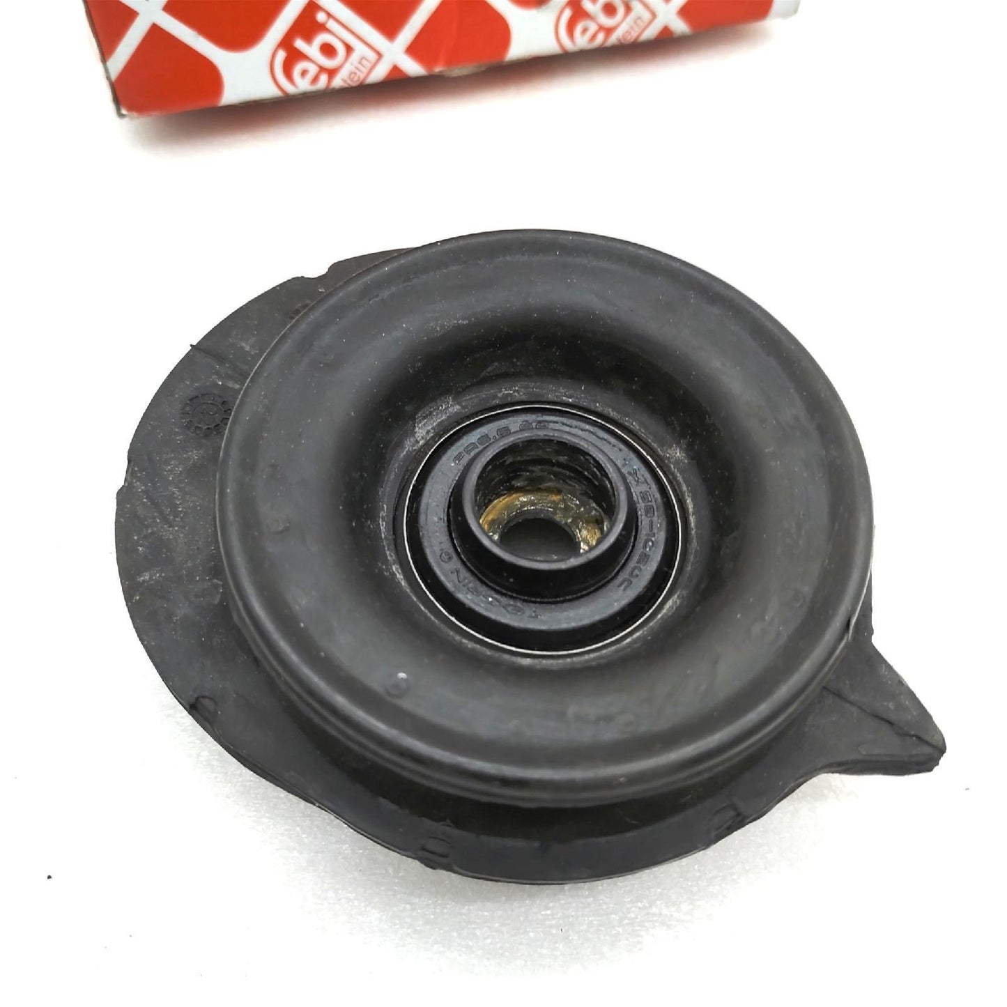 37584 Federbeinstützlager febi bilstein mit Anbaumaterial 1 Stück  Schwarz unterstützt