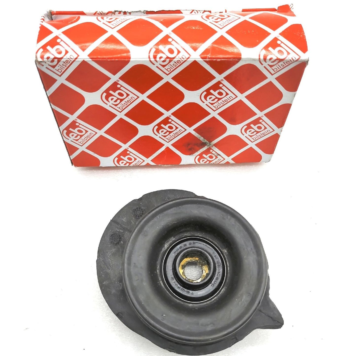 37584 Federbeinstützlager febi bilstein mit Anbaumaterial 1 Stück  Schwarz unterstützt