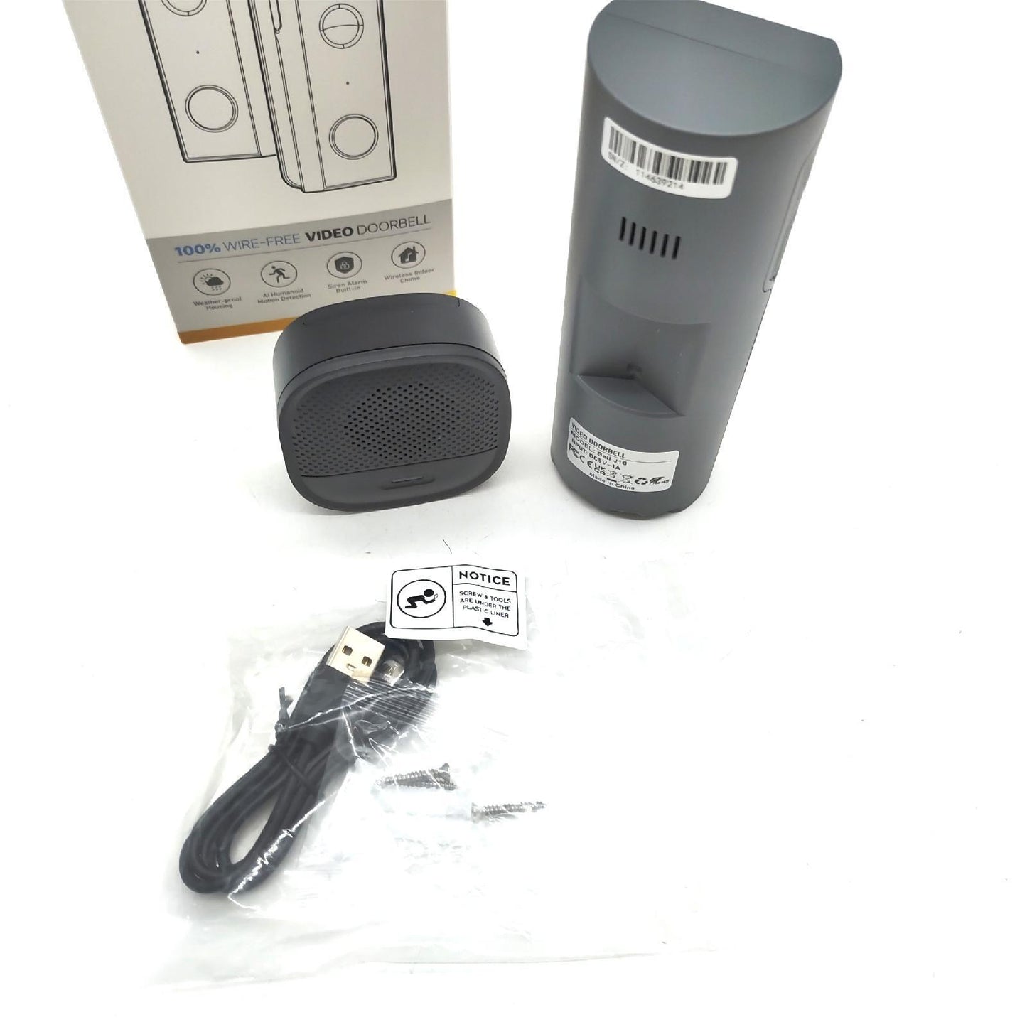 2.4Ghz Wifi Videophone Full HD 2K einstellbare Kamera Zugang Klingelton Smart Home ;Marke Video Türsprechanlage Video Türklingel Kamerasprechanlage optimaler Empfang