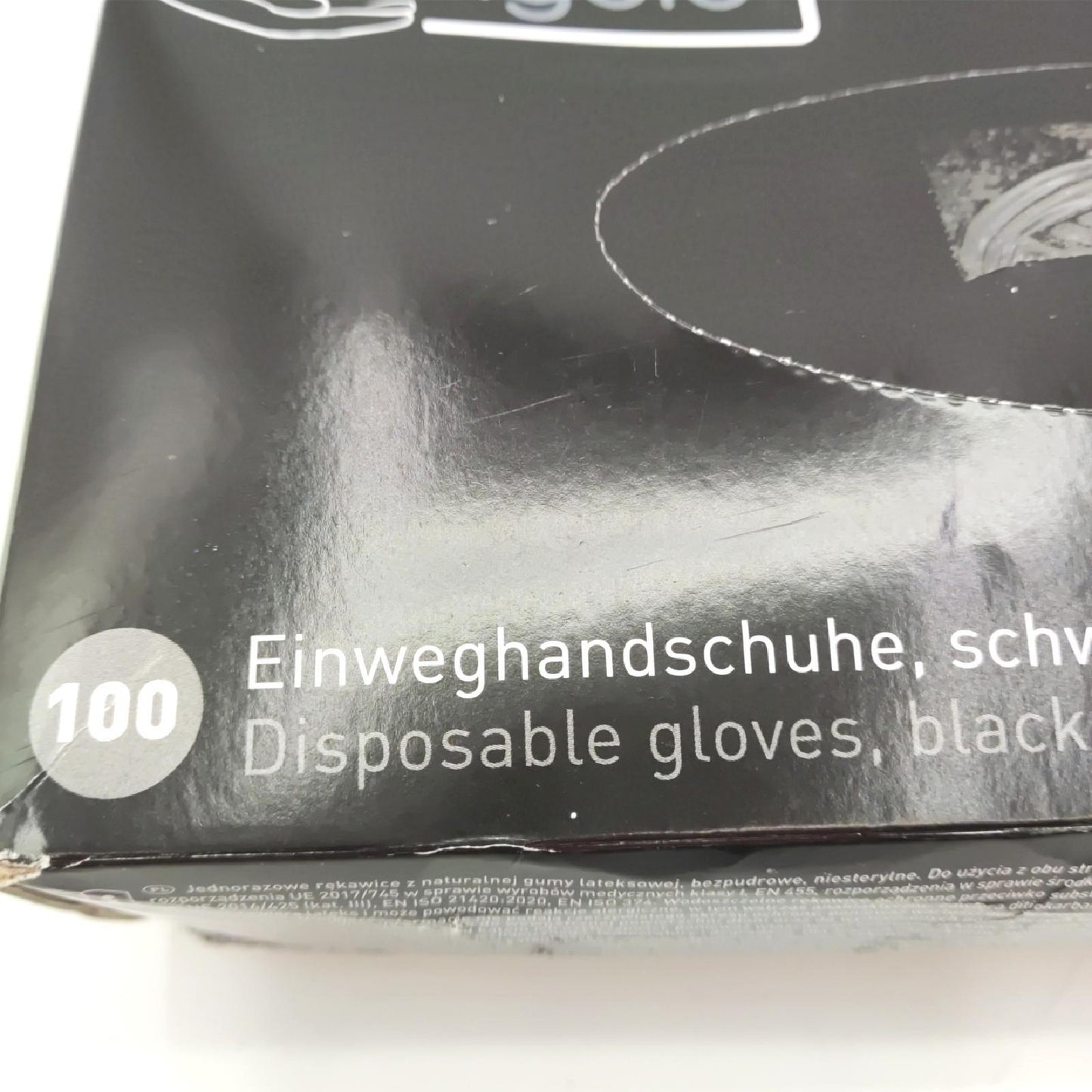 100 Stück S Latex-Einweghandschuhe puderfrei BLACK Packung Schutz