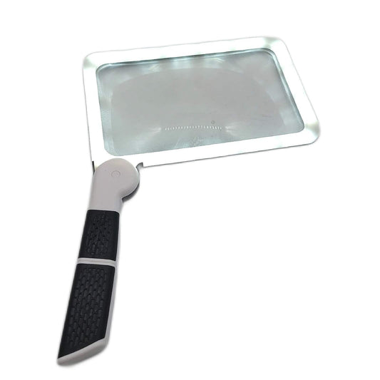 5X Vergrößerung Lupe Handlupe Leselupe Senioren Beleuchtung LED Licht Groß Vergrößerungshilfe
