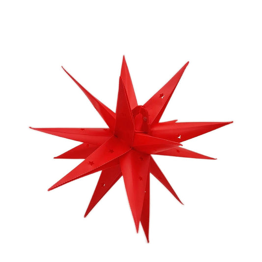 3D Weihnachtsstern Beleuchtung Fensterdeko Lichterkette 45cm Batteriebetrieben