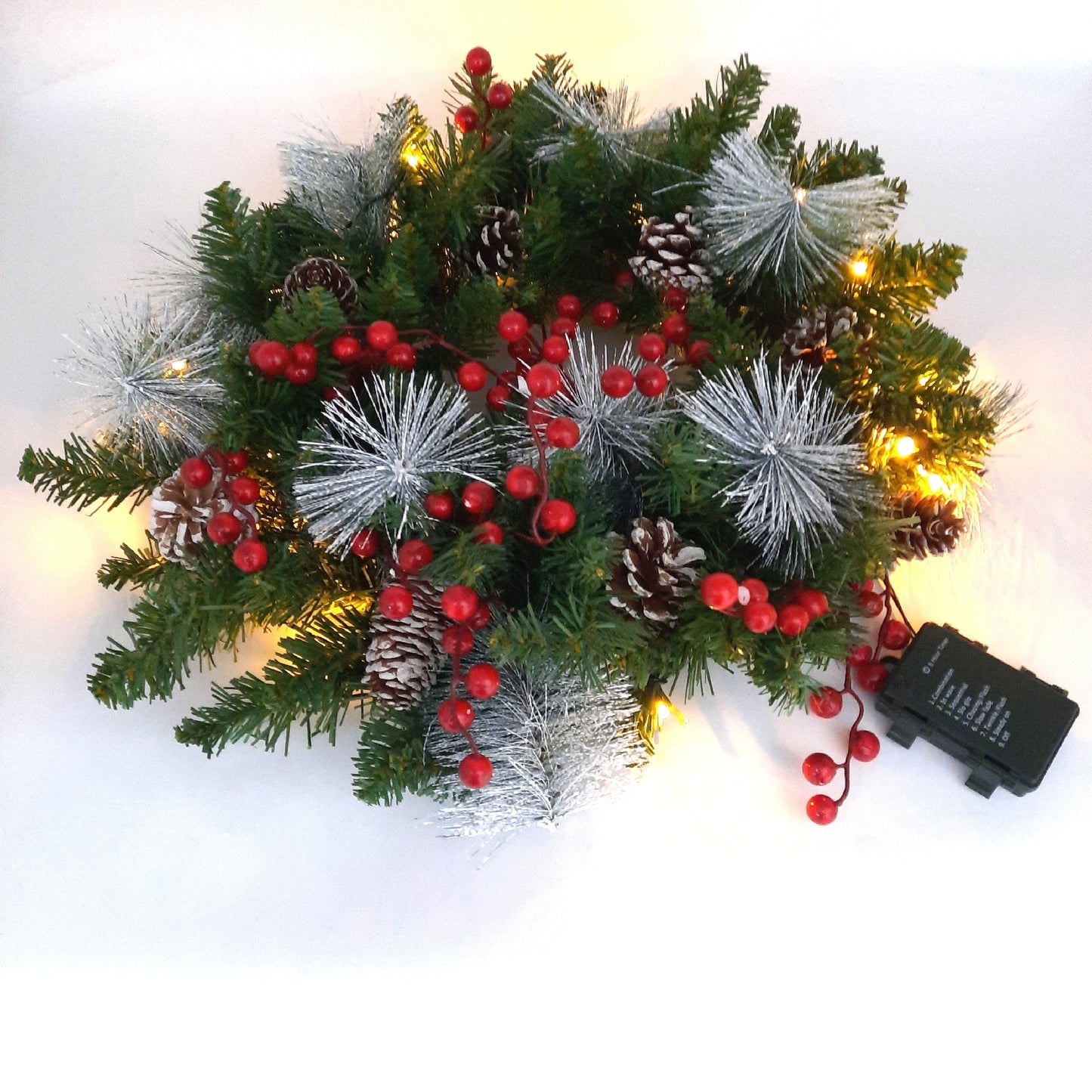 40CM Türkranz Weihnachten Weihnachtsdekoration Haustür 30 LEDs Lichterglanz Festlichkeit