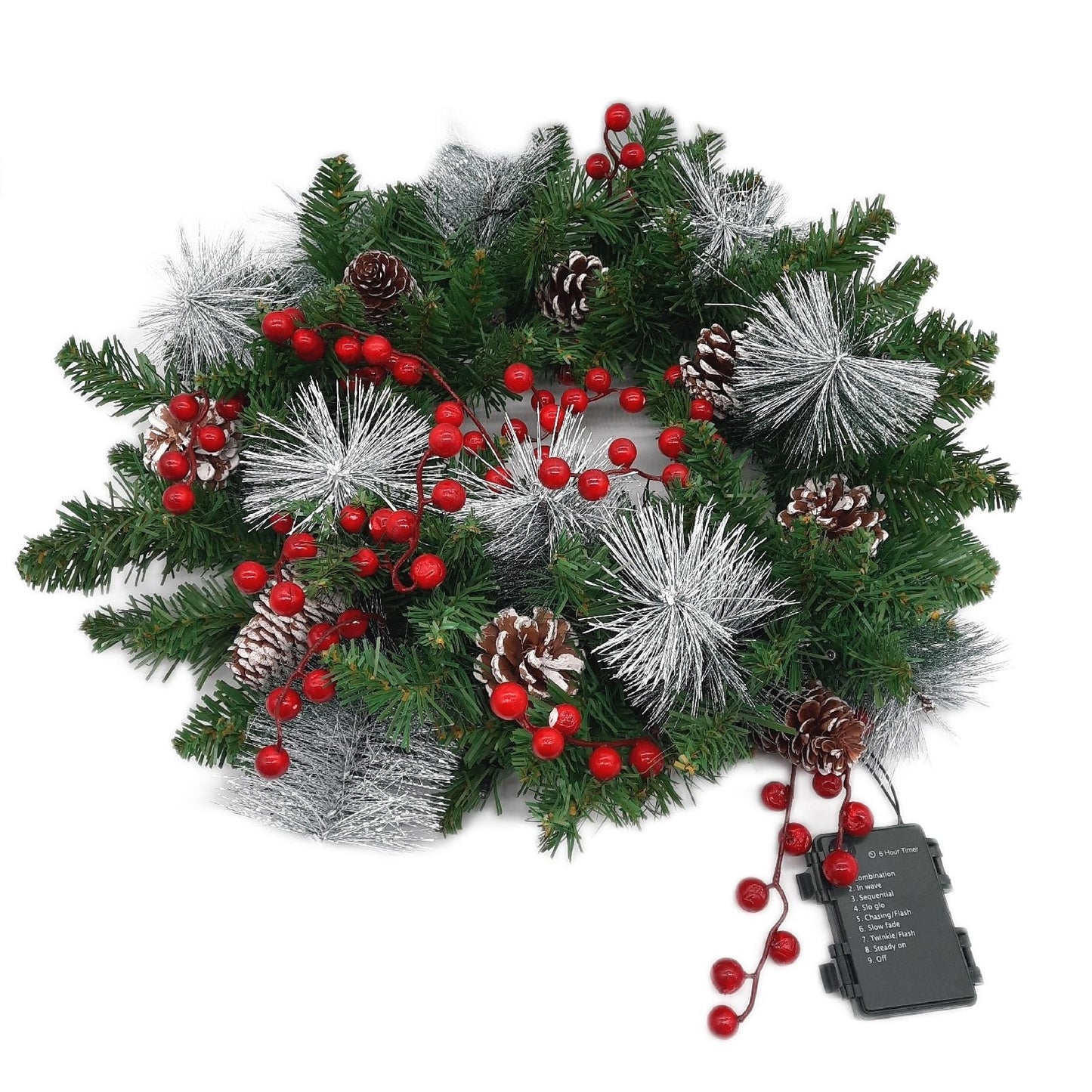 40CM Türkranz Weihnachten Weihnachtsdekoration Haustür 30 LEDs Lichterglanz Festlichkeit