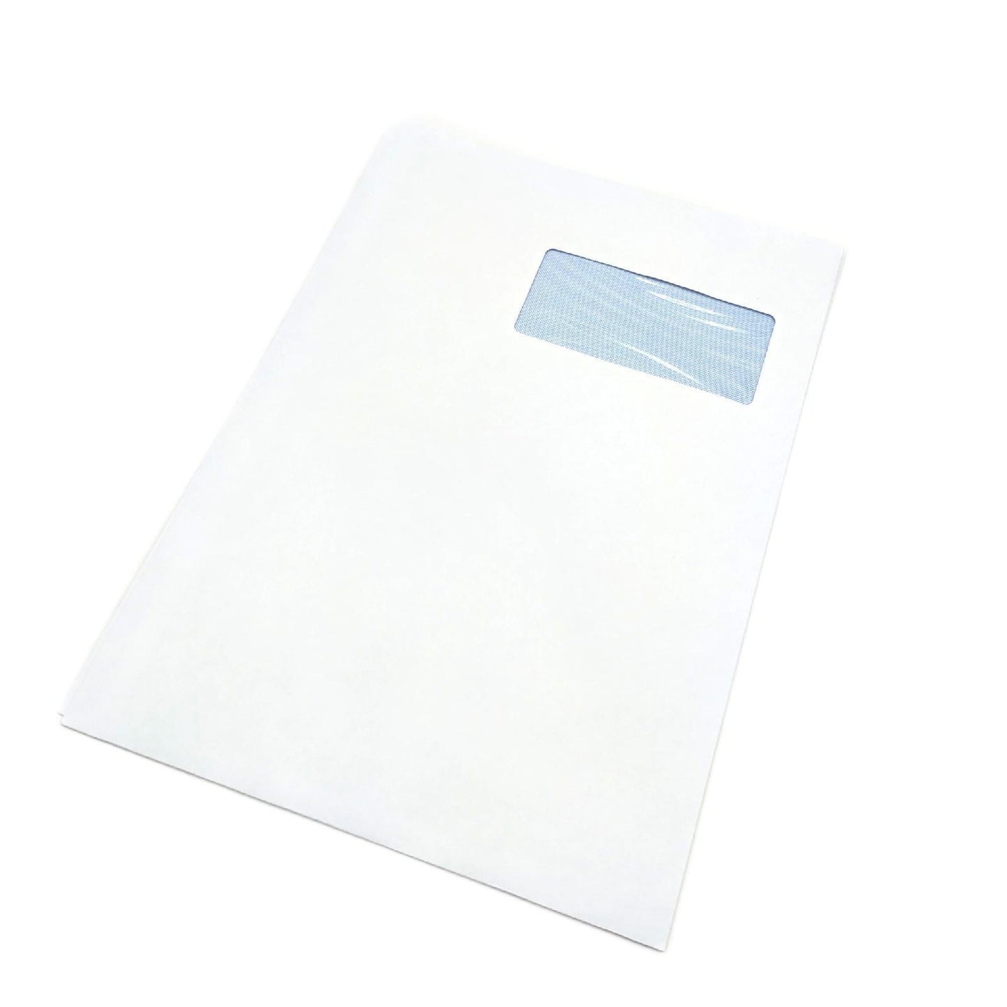 250 Hüllen weiß C4 229 x 324 90 g/m² Fenster 110 x 50 Schutzstreifen Versandtaschen