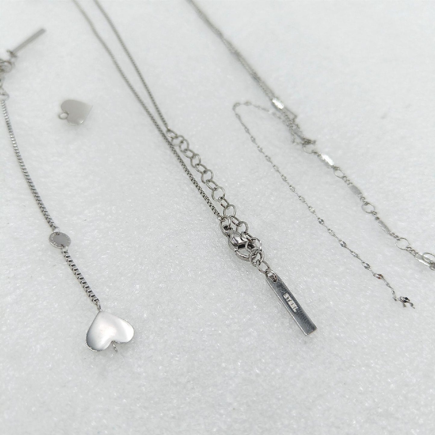 5x Liebeskind Berlin Edelstahl Silber Halskette Armkette Herz