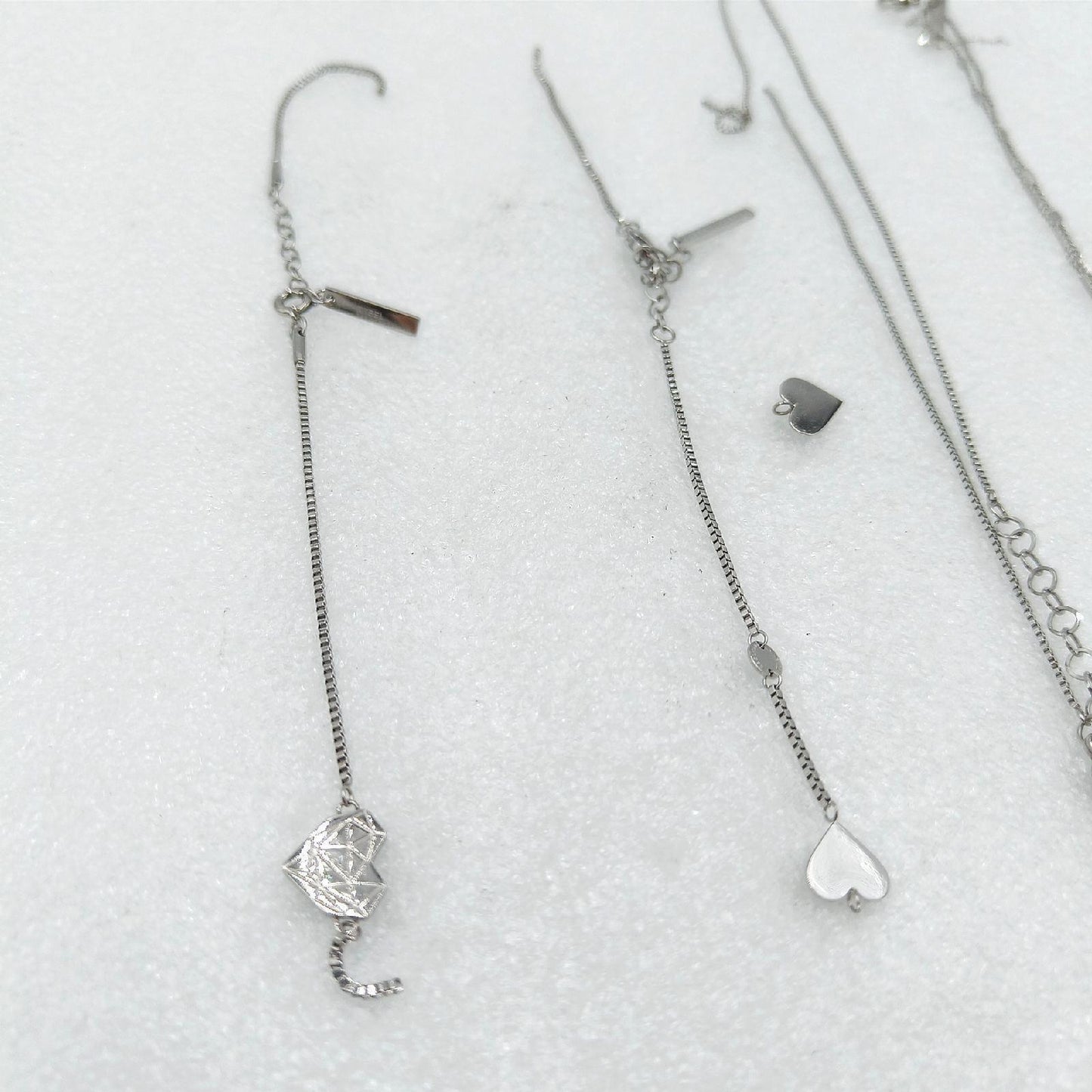 5x Liebeskind Berlin Edelstahl Silber Halskette Armkette Herz