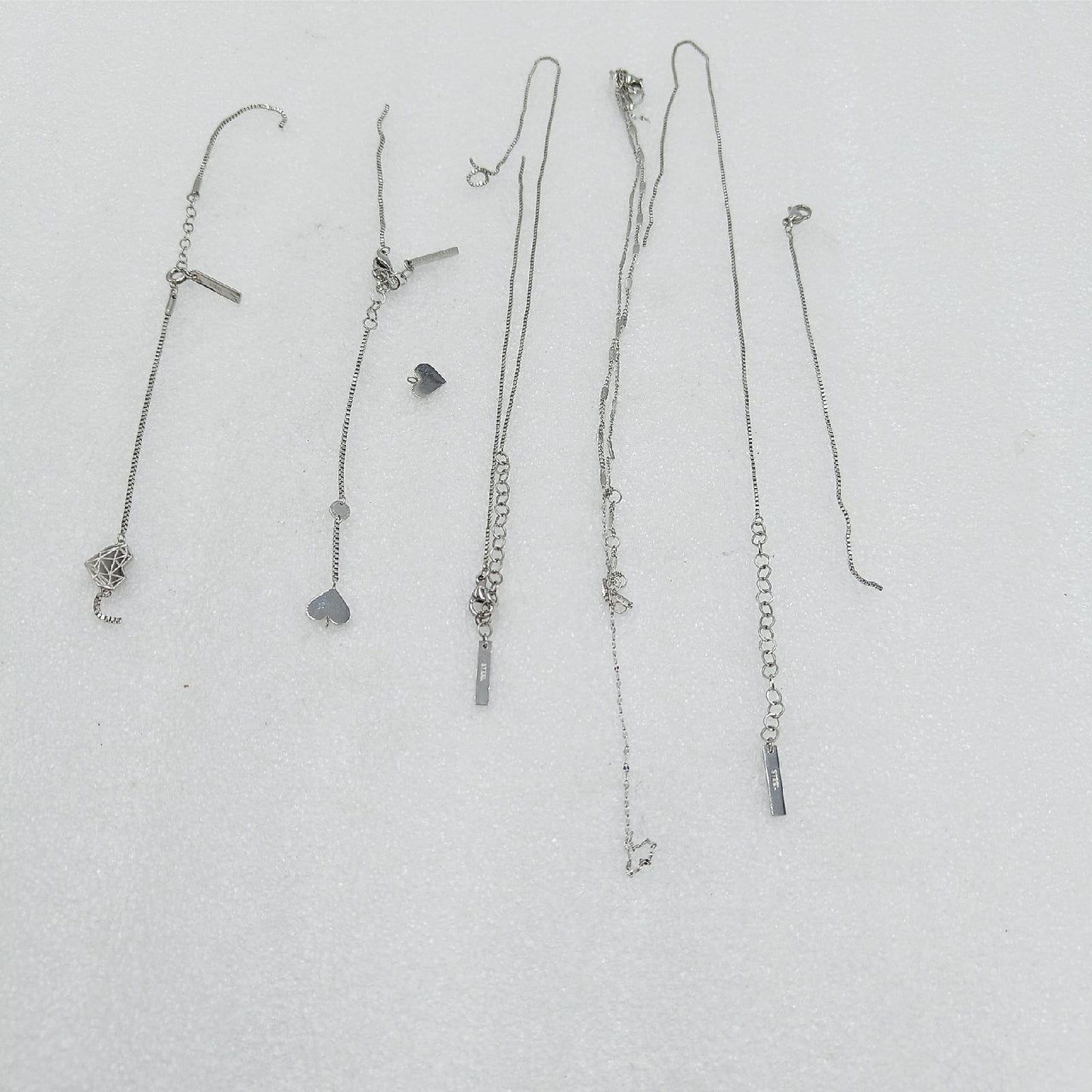 5x Liebeskind Berlin Edelstahl Silber Halskette Armkette Herz