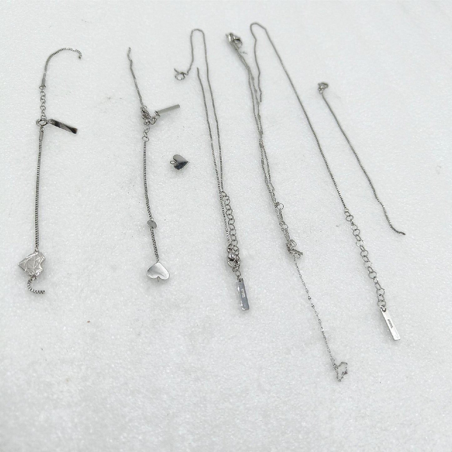 5x Liebeskind Berlin Edelstahl Silber Halskette Armkette Herz